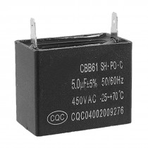 5uF 450V AC Air Conditioner Fan Motor Running Capacitor CBB61 Type