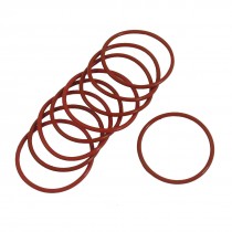 10 Pcs 46mmx2.5mm 46x2.5mm Mechanical Rubber O Ring Oil Seal Gaskets Red
