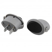 AC 250V/6A 125V/10A SPST 2 Pin 2-Position Oval Rocker Switch 5Pcs