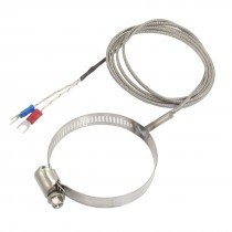 0-400 Celsius 1.5M Temperature Sensor K Type Thermocouple + 2.6" Clamp Hoop