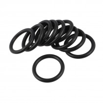 3mm x 26mm Black Nitrile Rubber Sealing O Ring Seal Washer Grommets 10 Pcs