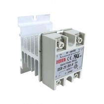 Solid State Relay SSR-25DA-H 25A 3-32V DC 90-480V AC w Heat Sink Mekdq