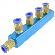 8mm Pneumatic Air Hose Tubing 5 Way One Touch Fitting Quick Coupler