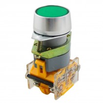 AC 660V 10A Green Sign Ignition Momentary Push Button Switch 1 NO 1 NC LA39-11BN