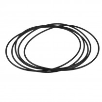 140mm x 3.1mm x 133.8mm Flexible Rubber O Ring Seal Washer Black 5 Pcs
