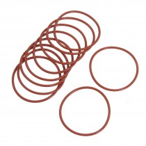 10 Pcs Red Rubber 44mm x 2mm Oil Seal O Rings Gaskets Washers