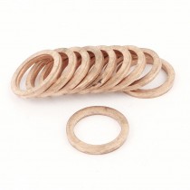 10pcs 12mmx16mmx2mm Copper Flat Washer Ring Line Seal Fastener Fitting