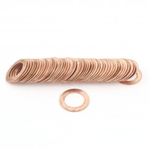 50pcs 14mmx22mmx1mm Copper Flat Washer Ring Seal Fitting Gaskets