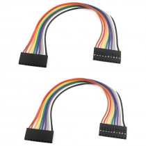 2pcs 2 54mm Pitch 10 Pin F F Female to Female Breadboard Jumper Wire 20cm Long
