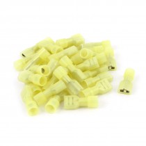 35pcs 6 6mm 12 10 AWG Wire Cord Insulated Crimp Terminal Connector Yellow