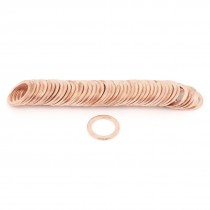 50pcs 16mm Inner Dia Copper Flat Washer Ring Line Seal Fasteners