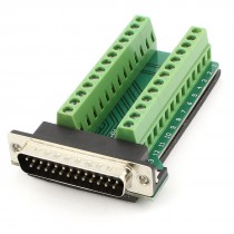 DB25 25pin D Sub Male Adapter Board RS232 Serial to Terminal Signal Module