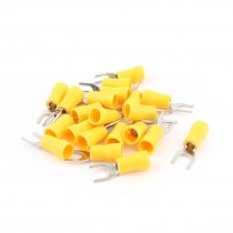 20 Pcs SV-5.5/6S 10-12AWG Insulated Fork Spade Terminals Electrical Connector