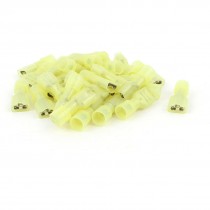 30pcs Yellow Nylon Insulated Female Push on Terminals Connectors 12 10 AWG