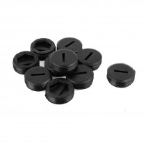 10 Pcs Black Plastic Male Thread 16mm Dia Carbon Brush Screw Holder Cap Cover