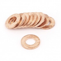 10pcs 7mmx14mmx1 5mm Copper Flat Washer Ring Oil Brake Line Seal Fasteners