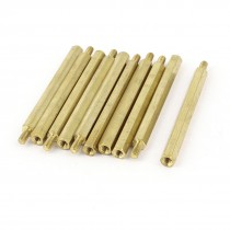 10pcs M2 x 6mm Male Thread Brass Column Hexagon Stand Off Spacers