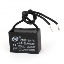 AC 400V 4uF 5 2 Wire Leads Air Condition Motor Running Capacitor CBB61