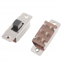 5 Pcs On/Off/On 3 Position DPDT 2P2T PCB Panel Slide Switch 6A/125V 3A/250V AC
