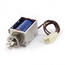 DC 24V 10mm 500g Spring Push Pull Linear Motion Solenoid Electromagnet