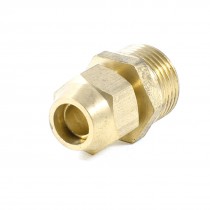 8mm x 3 8" PT Male Threaded Metal Adapter Hose Quick Joint Connector Gold Tone