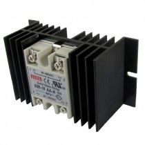 Single Phase Solid State Relay SSR 10AA H 10A 90 480V AC 80 280V AC w Heat Sink
