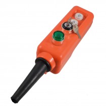 220V Keylock 3 Position Selector Momentary Green Lamp Up Down Pushbutton Switch