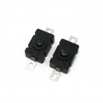 2 x Soldering Terminals Tactile Pushbutton Switch Black 17 x 11.5 x 10mm