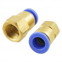 2 Pcs F Threaded 3 8" to 12mm Pneumatic Fitting Connectors