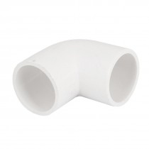 White PVC 32mm Inner Diameter Bent Elbow Electrical Wire Pipe Connector