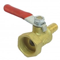 3/8"PT Female Thread to 8mm Barb Hose Lever Handle Brass Ball Valve