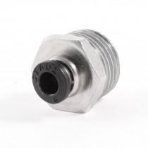 1/2" PT OD Thread Tubing 6mm Push In Joint Pneumatic Connector Quick Fitting