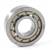 20mm x 45mm x 12mm Silver Tone Metal Cylindrical Roller Bearing NU204M