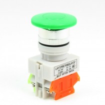 AC660V 10A Self Lock Mushroom Head Push Button Switch 1NO 1NC DPST Y090-11M