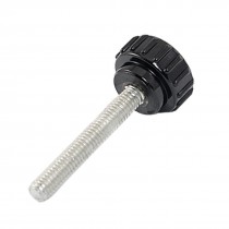 40mm Thread Length Round Head Black Knurled Grip Knob