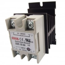Single Phase Solid State Relay SSR-10AA 10A AC-AC 8-250V 24-380V w heat sink