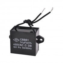 AC 450V 14uF Two Wires Ceiling Fan Motor Run Capacitor CBB61