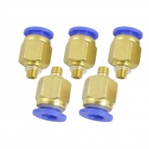 6mm Pneumatic Piping Push in Quick Joint Fittings 5pcs