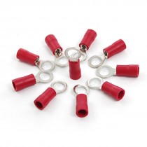 RV1.25-5 Insulated Ring Cord Terminals Connectors 10Pcs