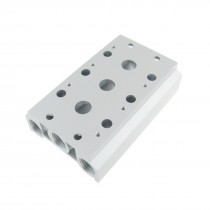 Aluminum 3 Row Stations Manifold Solenoid Air Pilot Valve Base