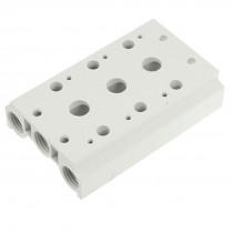 Pneumatic Control 3 Stations Manifold Ceramic Solenoid Valve Base
