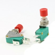 2 Pcs SPDT 1NO 1NC Red Button Actuator Momentary Miniature Micro Switch