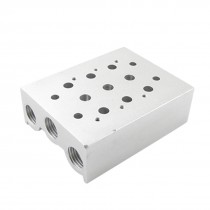Rectangle Pneumatic Control Solenoid Valve Base 3 Rows