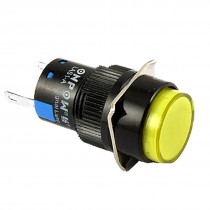 DC 24V 2 Pin Terminal Yellow Light Signal Pilot Lamp