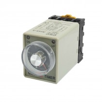AH3-3 110VAC Power On 0-10s 10 Seconds Delay Timer Time Relay w Base