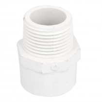 32mm Male Threaded PVC Straight Water Hose Piping Connectors Coupler White