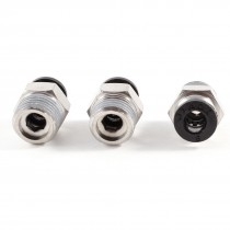 3 Pcs 1/4" PT Male Thread 6mm Push In Joint Pneumatic Connector Quick Fitting