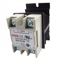 DC to AC Solid State Relay SSR-25DA 25A 3-32V 24-380V + Aluminum heat sink