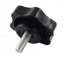 35mm Dia Black Plastic Star Head Metal Clamping Knob