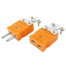 2 Pcs Male to Female Plugs K Type Thermocouple Connector